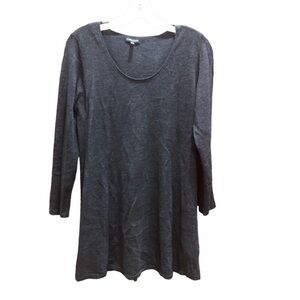 Eileen Fisher 100% Merino Wool Long Sleeve Grey Dress or Tunic Sz S